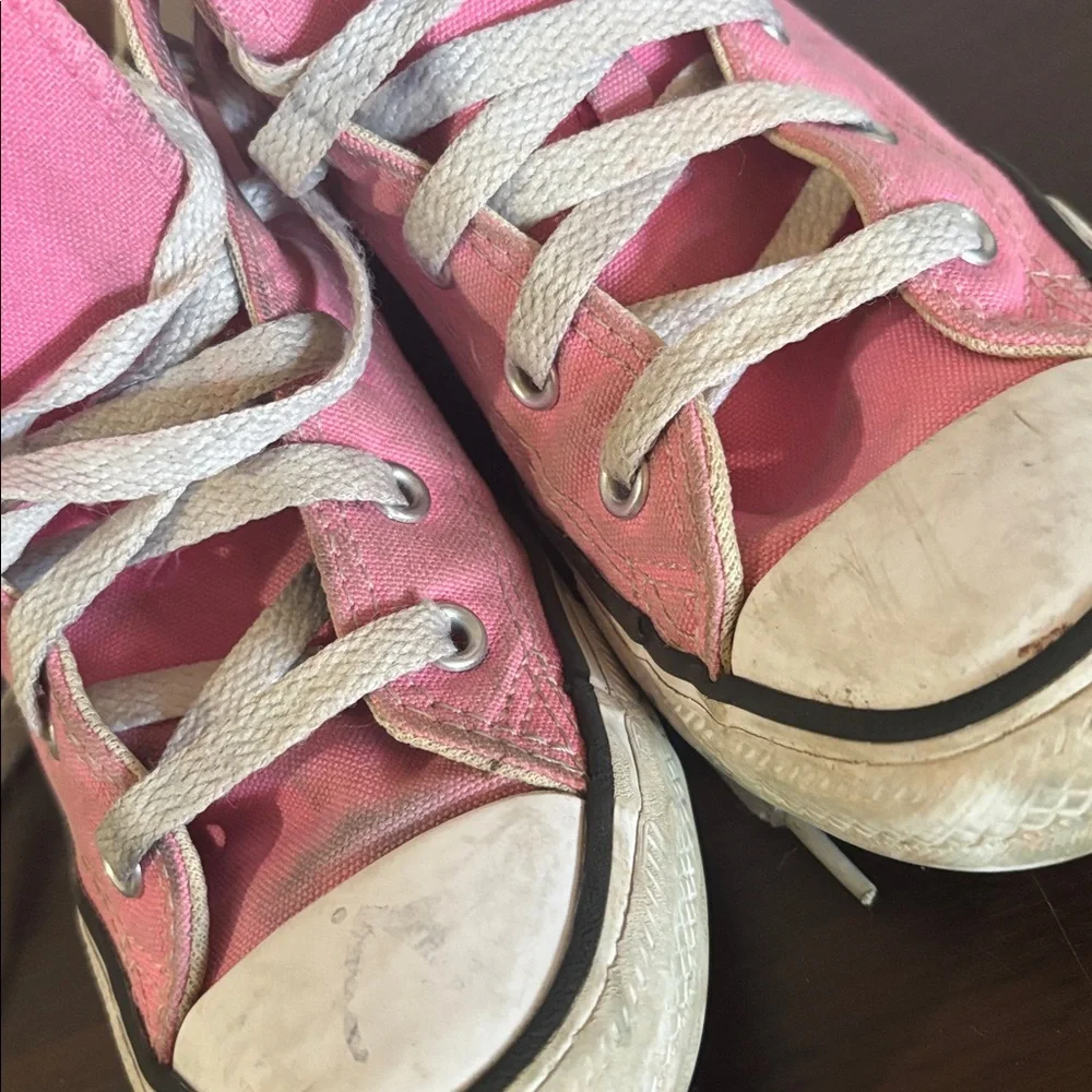 Converse All Stars Sneakers, Kid’s US Size 13.5, Good Used Condition! Pink White